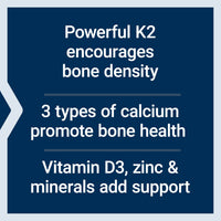 Thumbnail for Life Extension Bone Restore Elite Calcium Supplement with Super Potent K2, Calcium, Vitamin D3, Magnesium, Boron, zinc, Vitamin K2, for Bone Health, Gluten-Free, Non-GMO, 120 Capsules