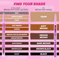 Thumbnail for Kosas Brow Pop Nano Eyebrow Pencil – Ultra-Fine 1mm Micro Brow Pencil with Spoolie, Black