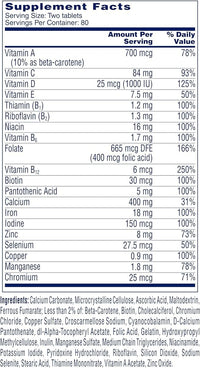 Thumbnail for ONE A DAY Women’s Petites Multivitamin,Supplement with Vitamin A, C, D, E and Zinc for Immune Health Support, B Vitamins, Biotin, Folate (as folic Acid) & More,Tablet, 160 Count (Pack of 2)