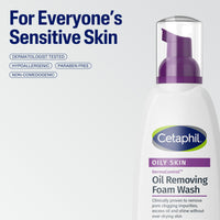 Thumbnail for Cetaphil Pro Oil Removing Foam Wash, Foaming Facial Cleanser, Fragrance Free Formula Suitable for Sensitive Skin, 8 Fluid Ounce (Pack of 3)