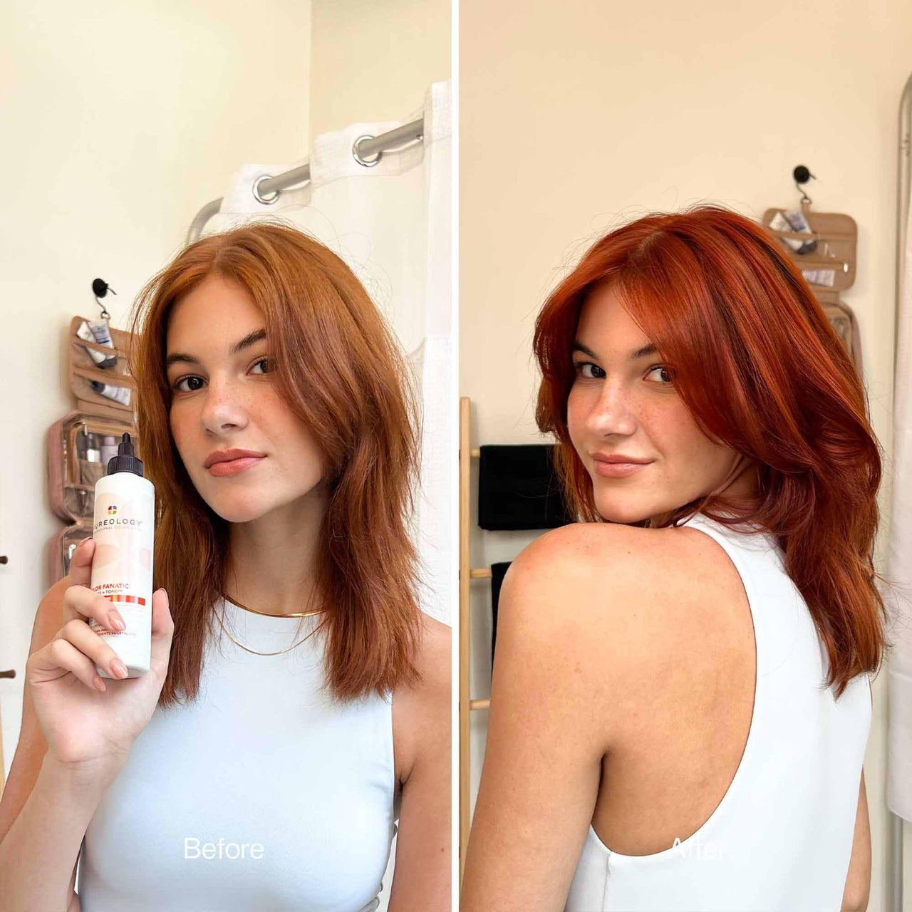 Pureology Color Fanatic Top Coat + Tone Copper High-Gloss Hair Toner | Hair Gloss for Color-Treated Hair | Glaze For Auburn & Red Hair | 6.7 Fl Oz