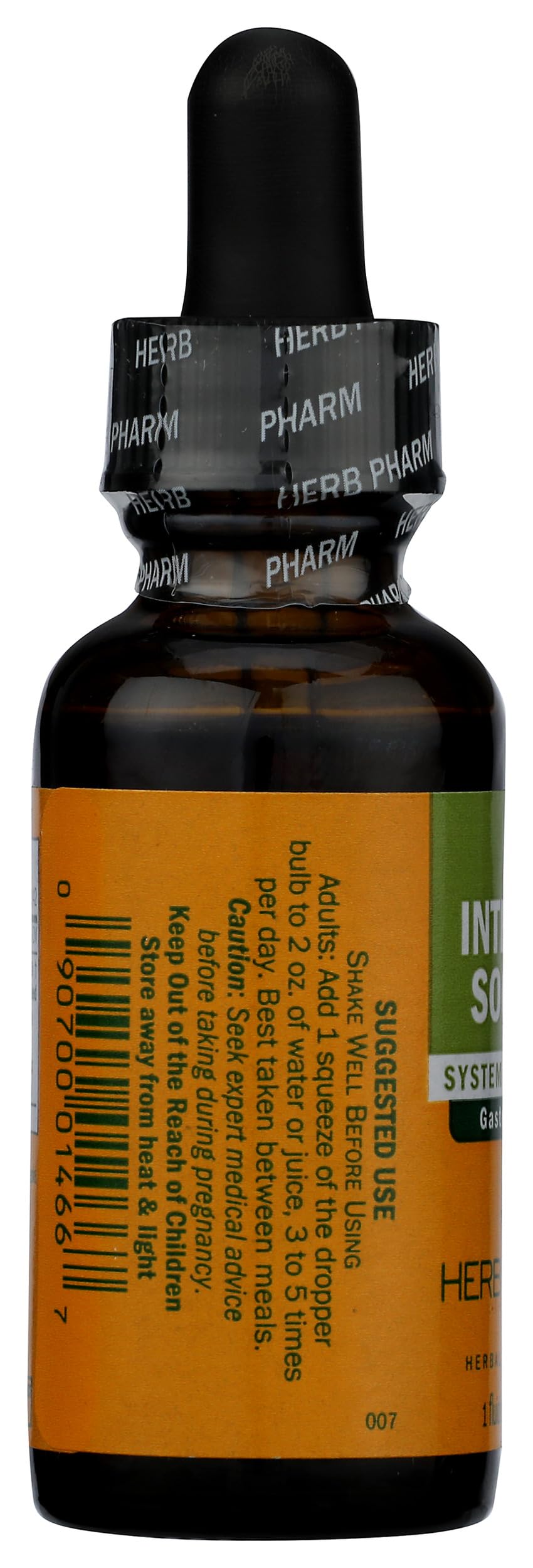 Herb Pharm Certified Organic Intestinal Soother Liquid Herbal Formula with Turmeric Extract - 1 Ounce (FIS01)