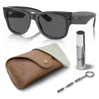 Thumbnail for Ray-Ban RB0840S MEGA WAYFARER Square Shape Sunglasses With Eyewear Kit Bundle - High Bridge Fit - Ideal Formal and Casual Wear Square Sunglasses