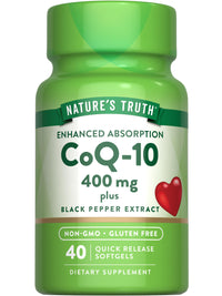 Thumbnail for Nature's Truth CoQ10 400mg | Softgels | Maximum Strength | High Absorption | Non-GMO & Gluten Free Supplement