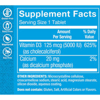 Thumbnail for The Vitamin Shoppe Vitamin D3 5000IU - Bone Immune & Cellular Health | Cholecalciferol Softgels | 120 Tablets | Gluten-Free