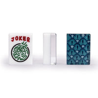 Thumbnail for Yellow Mountain Imports American Mahjong Set, “Atlantica” with Fabric Case, 4 Wooden Pusher Racks, Wind Indicator, Dice & Wright Patterson Count Scoring Coins