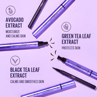 Thumbnail for Kaja Winged Eyeliner Set - Wink Stamp Long | with Avocado Extract, Double-ended Wing, Smudge-Proof, Waterproof, Eye Irritation Tested, Long Lasting Pencil, Colorstay, Matte Finish, Cat Eye Look