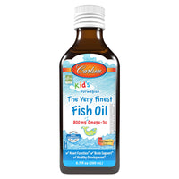 Thumbnail for Carlson Kid's The Very Finest Fish Oil, 800 mg Omega-3s, Just Peachie Flavor, 200 mL – Liquid Norwegian Fish Oil, Wild-Caught & Sustainably Sourced