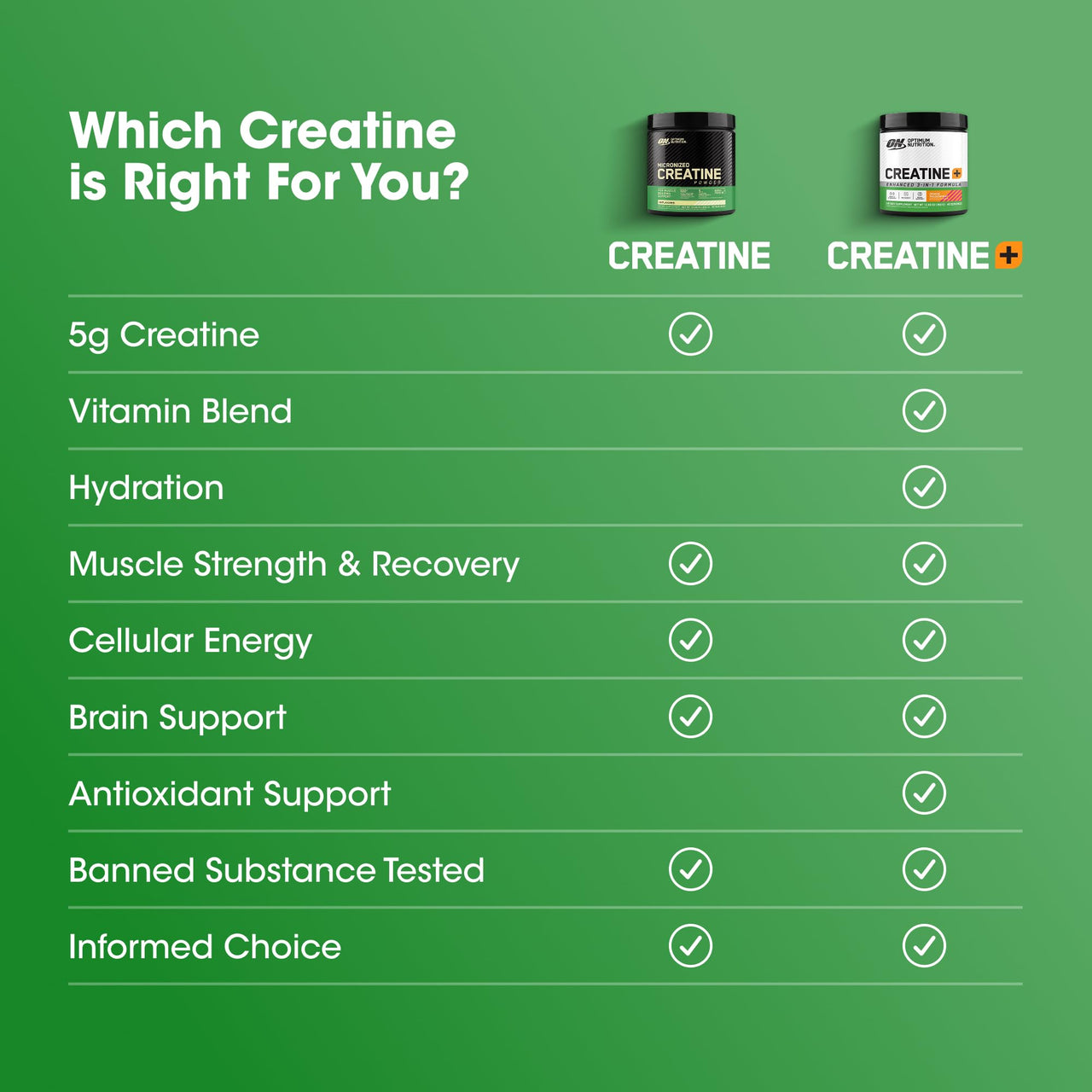 Optimum Nutrition Micronized Creatine Monohydrate Capsules, Keto Friendly, 2500mg, 200 Capsules (Packaging May Vary)