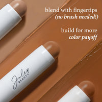 Thumbnail for Julep Skip the Brush Cream to Powder Bronzer & Contour Stick - Cool Taupe Fair to Light skin tones - Long Lasting Blendable and Buildable Color -Multi-Use 2-in-1 Blush and Lip Makeup Stick