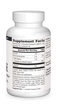 Thumbnail for Source Naturals D-Ribose Powder - 200 Grams