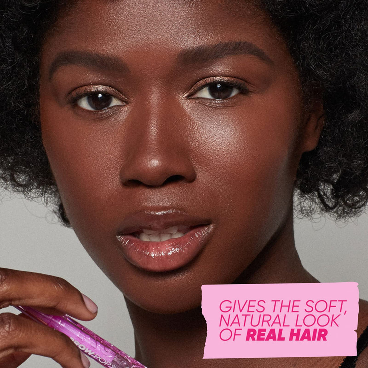 Kosas Brow Pop - Longwear Eyebrow Makeup, Dual-Sided Defining Pencil with Castor Oil for Soft, Natural Look of Real Hair - Black