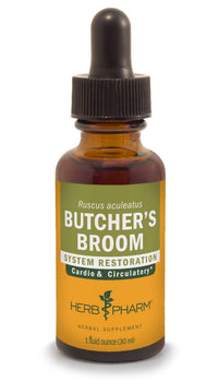 Thumbnail for Herb Pharm Butcher's Broom Liquid ExtraCount for Cardiovascular and Circulatory Support, 1 Fl Oz
