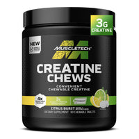 Thumbnail for MuscleTech Creatine Chews - Creapure Monohydrate Supplement for Muscle Recovery, Muscle Builder & Energy Boost - Pre Workout Supplement for Men & Women - 90 Chewable Candies, Citrus Burst