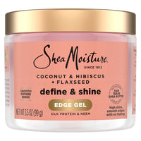 Thumbnail for Shea Moisture Define & Shine Edge Gel + Flaxseed Coconut & Hibiscus Holds and Controls Edges All Day Infused With Glycerin, Coconut Oil and an Invigorating Sweet Scent Paraben-Free Hair 3.5 OZ
