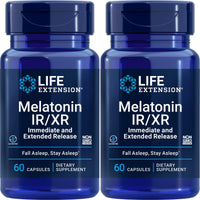Thumbnail for Life Extension Melatonin IR/XR, 1.5 mg, immediate- and Extended-Release Formula for Optimal Sleep Support, Healthy circadian Rhythms, Cellular Defense, Gluten-Free, Non-GMO, 2 X 60 Capsules