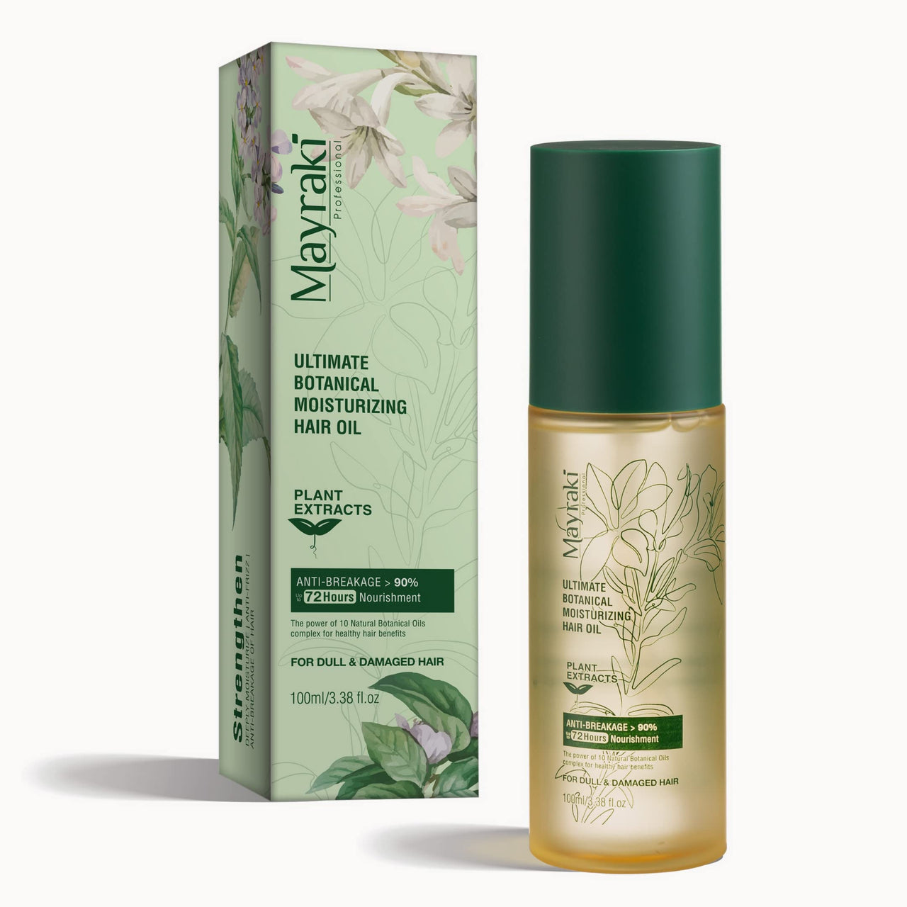 Mayraki Hair Growth Oil | Ultimate Moisturizing Hair Oil Treatment | Revitalizing Lightweight Hair Oil for Curly Frizzy Hair | Repair Damaged Hair and Dry Scalp | 100ml | 3.38 fl. oz.