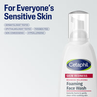 Thumbnail for Cetaphil Redness Relieving Foaming Face Wash For Sensitive Skin, 8 Fl Oz, Gently Cleanses & Calms Sensitive Skin Without Over Drying, (Packaging May Vary)