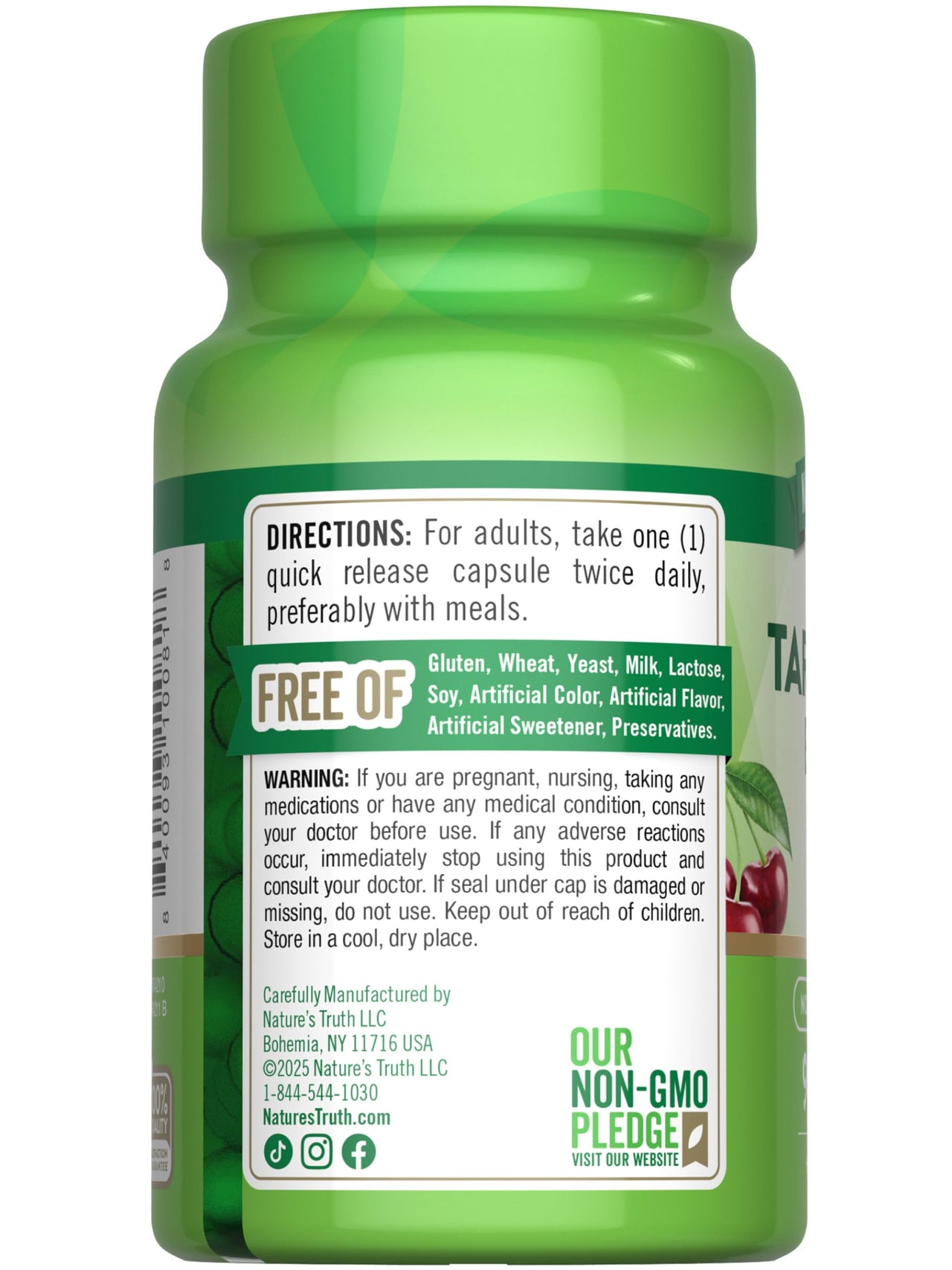 Nature's Truth Tart Cherry Extract Capsules | 90 Count | Non-GMO & Gluten Free Supplement