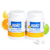 Thumbnail for Epic 100% Xylitol Mints - Aspartame Free, Sugar Free - Fresh Fruit Flavored Mints, 180 Pieces (Pack of 2)