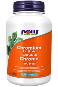 Thumbnail for NOW Foods Supplements, Chromium Picolinate 200 mcg, Insulin Co-Factor*, 250 Veg Capsules