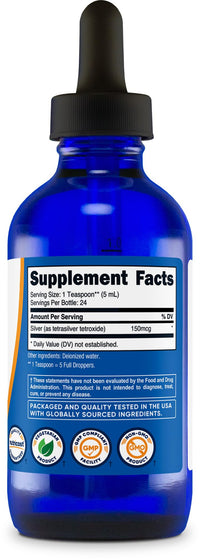 Thumbnail for Nutricost Colloidal Silver 4oz - Cobalt Blue Glass Bottles, Bio-Active Colloidal Silver