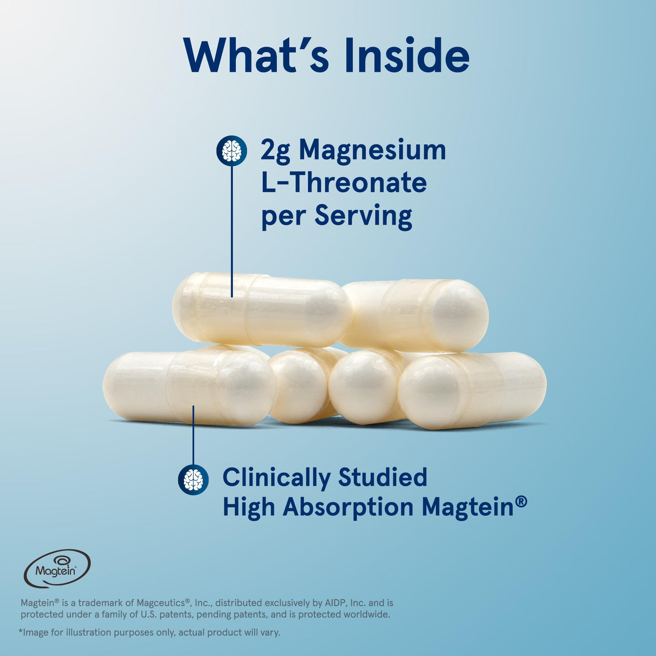 Jarrow Formulas Magnesium L-Threonate, MagMind Magtein Brain Supplements for Memory Support, 90 Veggie Capsules, Up to a 30 Day Supply