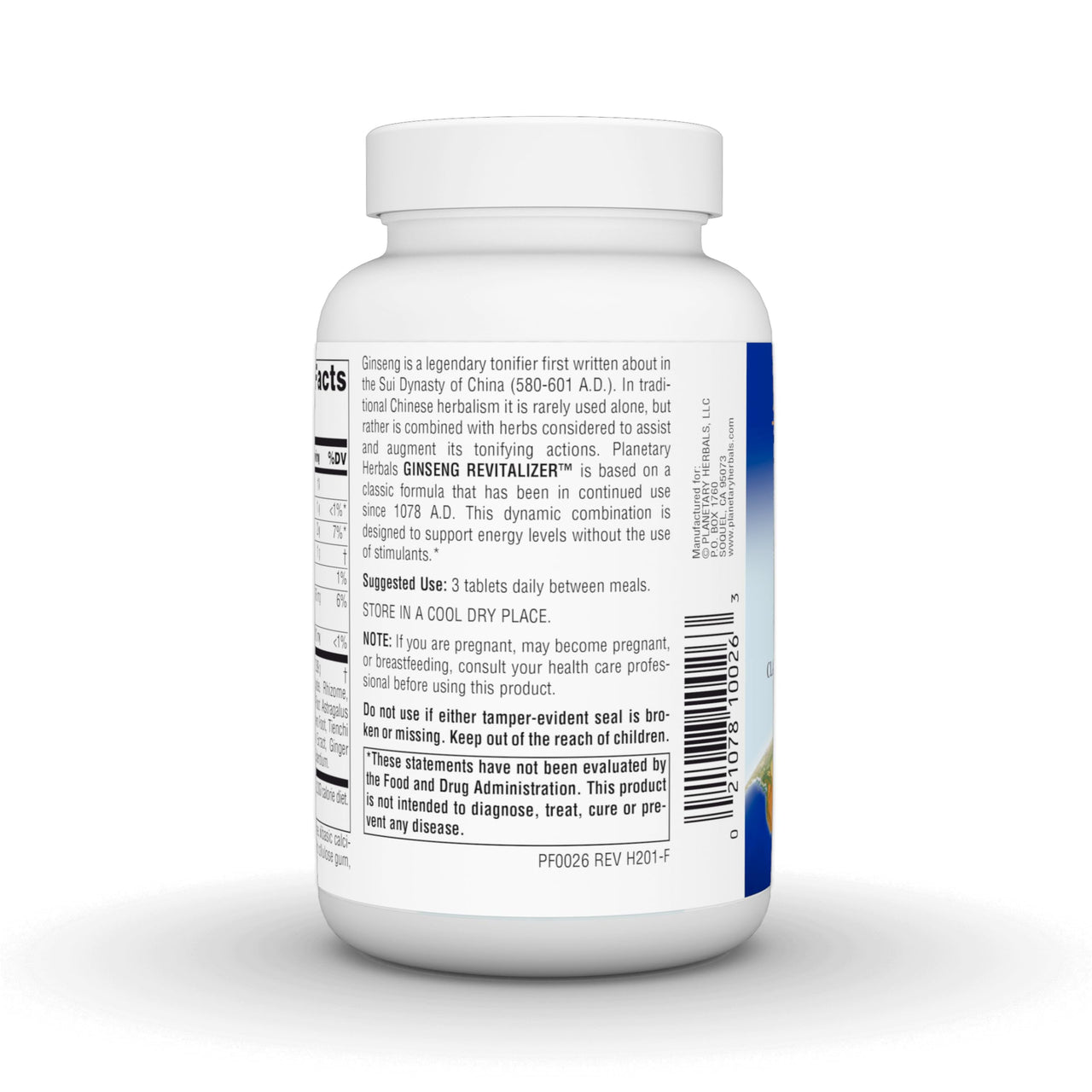 Planetary Herbals Ginseng Revitalizer, Classic Chinese Energizing Compound*, 964 mg - 90 Tablets