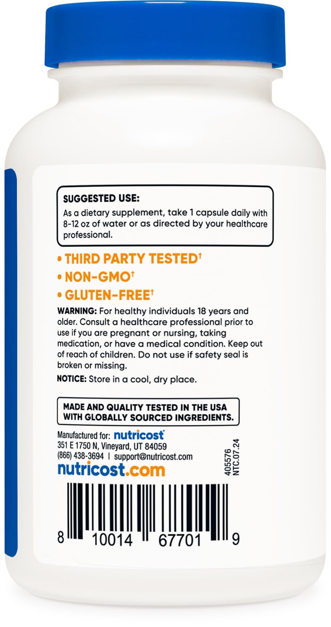 Nutricost Potassium Citrate 99mg, 240 Capsules - Gluten Free, Non-GMO
