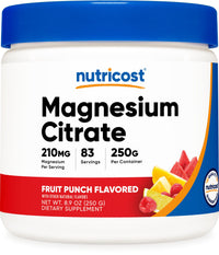 Thumbnail for Nutricost Magnesium Citrate Powder (Fruit Punch, 250 Gram)