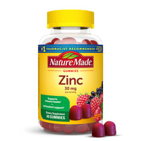 Thumbnail for Nature Made Zinc Supplements 30 mg Per Serving, Dietary Supplement for Immune Health and Antioxidant Support, 60 Zinc Gummies, 30 Day Supply