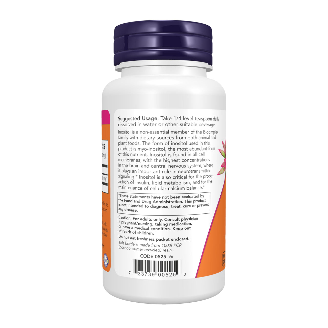 NOW Supplements, Inositol Powder, Neurotransmitter Signaling*, Cellular Health*, 2-Ounce