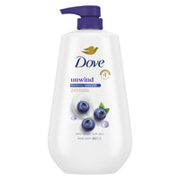 Thumbnail for Dove Body Wash Unwind Blueberry & Moon Milk For 24hr Lotion-Soft Skin Moisturizing Skin Cleanser with No Sulfates No Parabens 30.6 oz