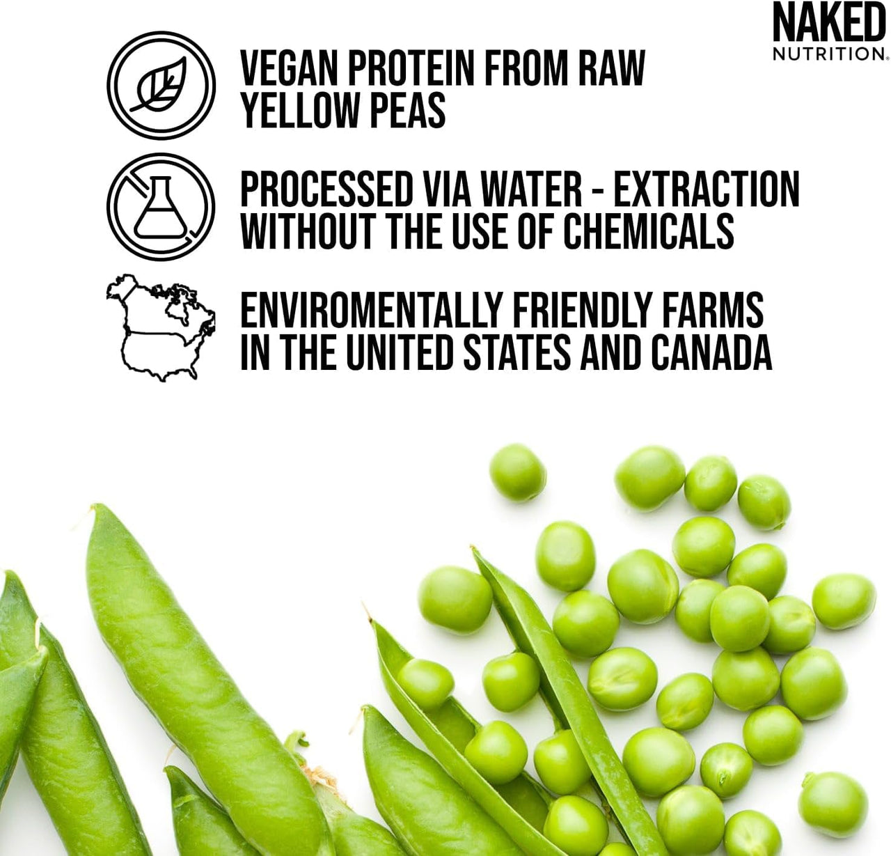 NAKED Pea Protein Isolate (15 Servings) Pure Micronized Creatine Monohydrate 500g (100 Servings) – Plant-Based; Vegan; Bulk; Non-GMO; Gluten Free; Soy Free; Unflavored