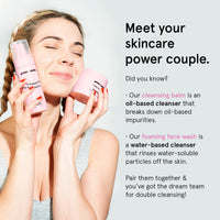 Thumbnail for grace & stella Award Winning Travel Face Wash (60ml) Hydrating & Gentle Foaming Facial Cleanser with Hyaluronic Acid, Rose Water, Aloe Vera - Moisturizing Cleansing Foam for Normal to Very Dry Skin