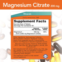 Thumbnail for NOW Foods Magnesium Citrate 200 mg Tabs, 100 Count (Pack of 1)