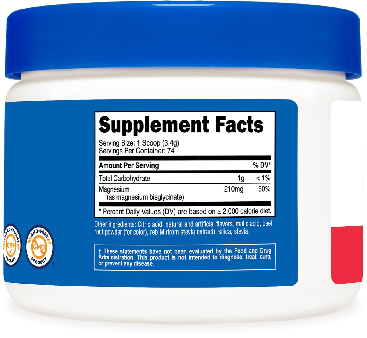 Nutricost Magnesium Bisglycinate Powder (Fruit Punch, 250 Grams) - Chelated Magnesium Supplement
