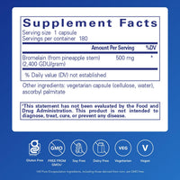 Thumbnail for Pure Encapsulations Bromelain 2400 500 mg - for Digestive Support & Musculoskeletal Health - Supports Joints & Muscle Recovery* - Proteolytic Enzymes - Vegan - 180 Capsules