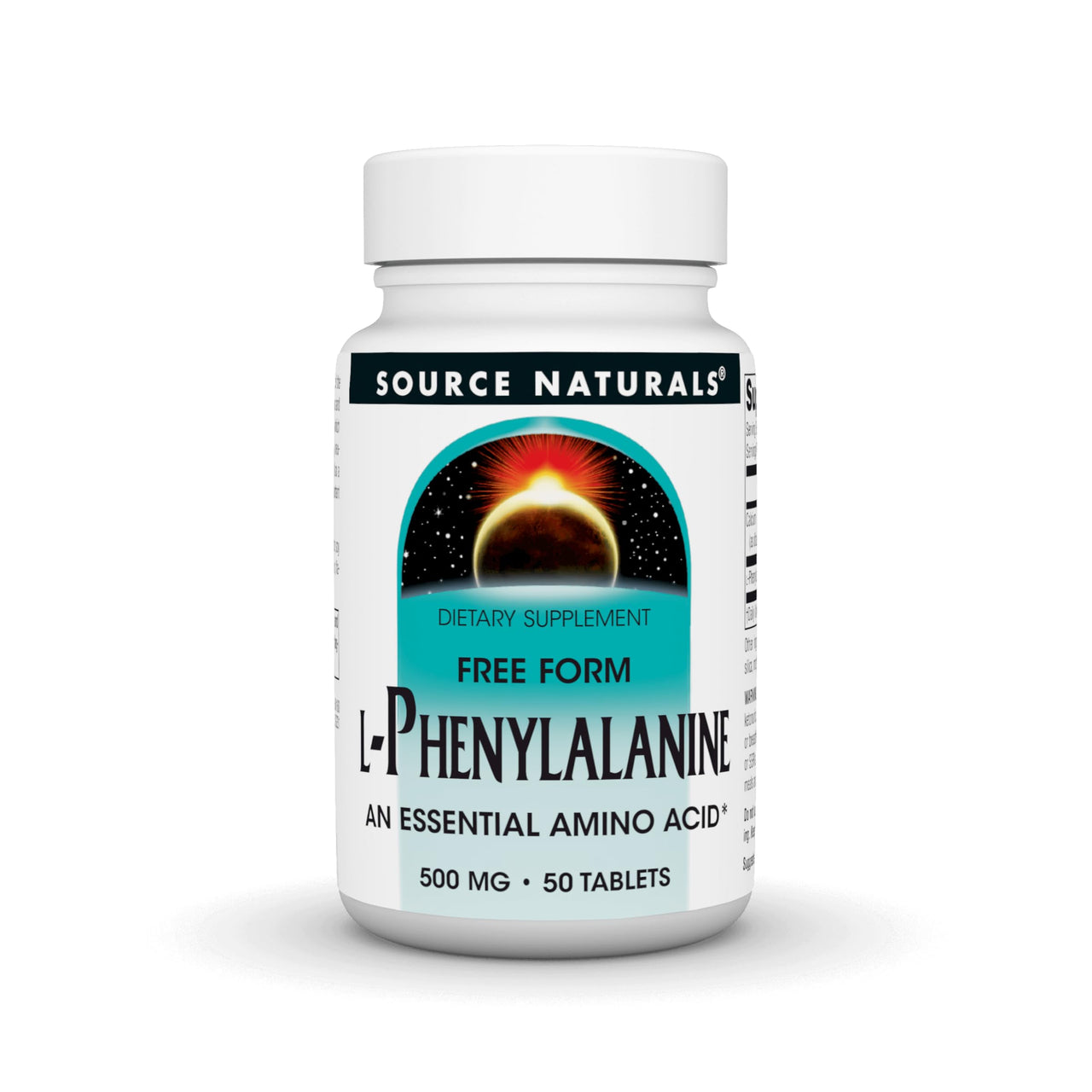 Source Naturals L-Phenylalanine Free Form Essential Amino Acid - 50 Tablets