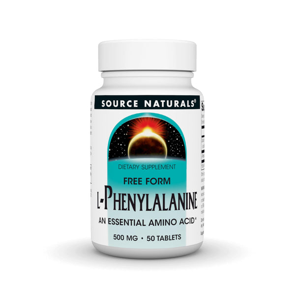 Source Naturals L-Phenylalanine Free Form Essential Amino Acid - 50 Tablets