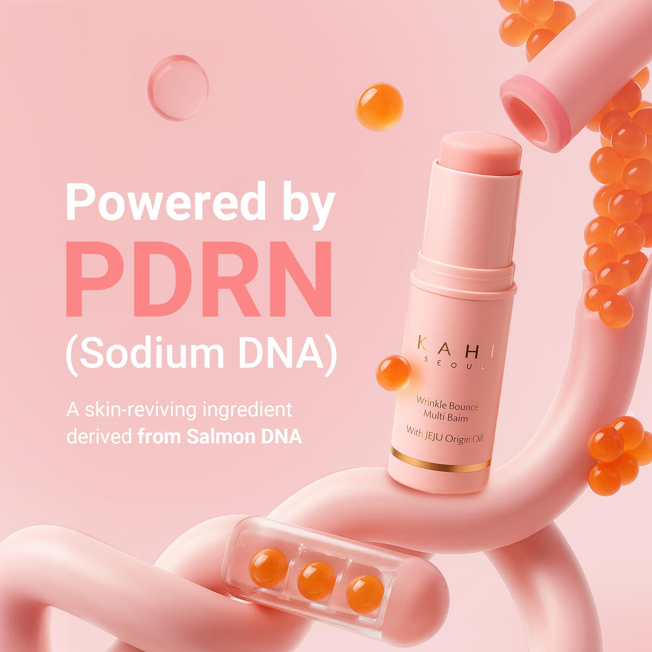 KAHI Wrinkle Bounce Multi Balm - DUO EDITION | All-in-One Hydrating Balm Eye Cream Make Up Base & Moisture Stick | Daily Moisturizer Stick with Salmon-derived sodium DNA (0.32 oz - Pack of 2)