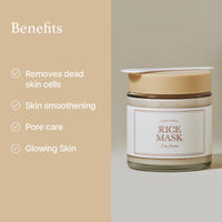 Thumbnail for I'm from Rice Mask 3.88 Oz, Gentle Exfoliating Wash Off Facial Mask for Dull, Rough Skin, Pore Clearing, Remove Dead Skin Cells, Uneven Skin Tone, Smooth Skin, Moiustirinzg, Radiant