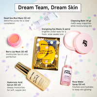 Thumbnail for grace & stella Award Winning Skin Care Set - Birthday Gifts for Her, Travel Size Toiletries with Eye Masks, Hyaluronic Acid Serum, Lip Balm & More, Gift Baskets for Women, Vegan Cruelty-Free Self Care