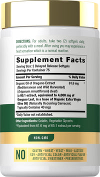 Thumbnail for Carlyle Oregano Oil Supplement | 150 Softgel Capsules | Contains Carvacrol | Non-GMO & Gluten Free Formula