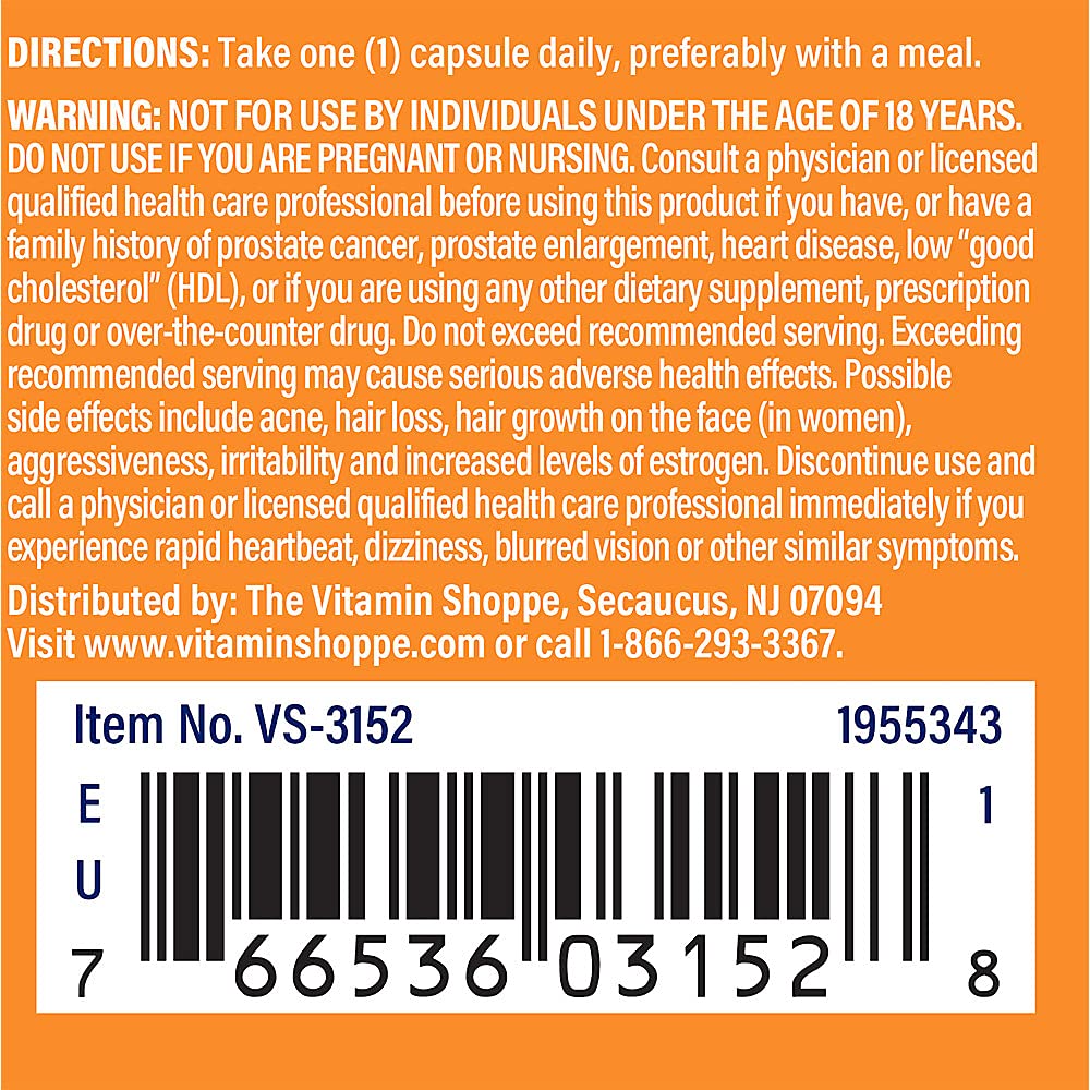 The Vitamin Shoppe DHEA 50MG, Hormonal and Healthy Aging (60 Capsules)