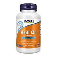 Thumbnail for NOW Supplements, Krill Oil 500 mg, Phospholipid-Bound Omega-3, Cardiovascular Support*, 120 Softgels