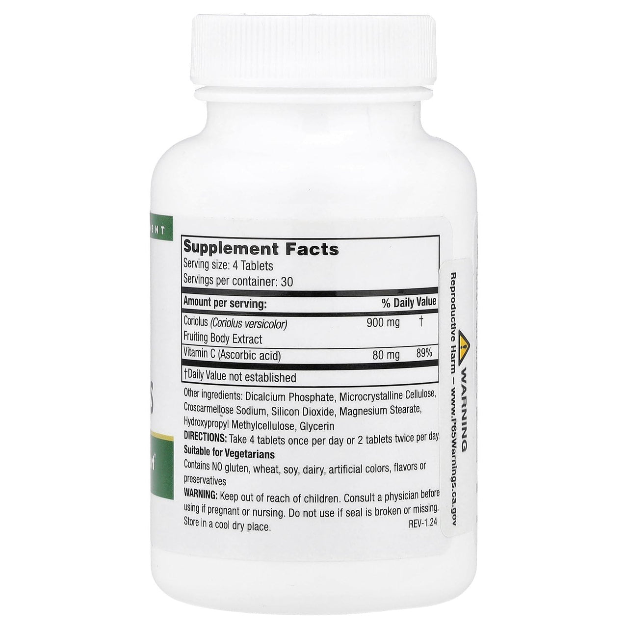 Mushroom Wisdom Super Coriolus - 120 VegTabs