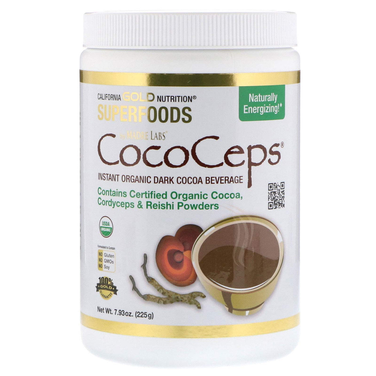 California Gold Nutrition, CocoCeps, (2 Pack) Instant Organic Dark Cocoa Beverage, 7.93 oz (225 g)