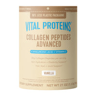 Thumbnail for Vital Proteins Collagen Peptides Advanced, Hydrolyzed Peptides with Hyaluronic Acid and Vitamin C - Vanilla Flavor Powder, 21oz