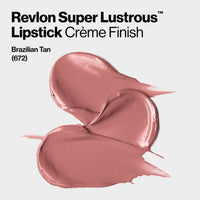Thumbnail for Revlon Super Lustrous Lipstick, Creamy Formula For Soft, Fuller-Looking Lips, Moisturized Feel, 672 Brazilian Tan, 0.15 oz